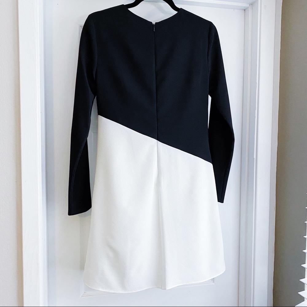Shoshanna Lihi Color Block Dress Black & White 4 - Picture 6 of 7